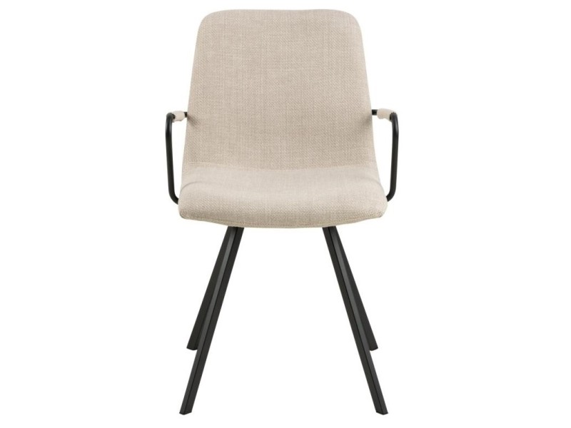 Krzesło z podłokietnikami Selina beżowe - ACTONA